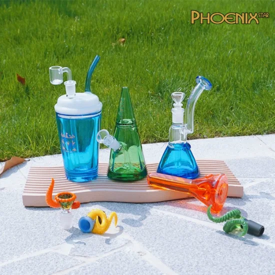 Phoenix Star di alta qualità Nuovo design 9 pollici Heady Glass 8 Arms Perc 14,4 mm Joint Size con un tubo dell'acqua per fumatori in vetro Banger al quarzo